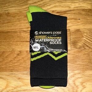 NWT Shower Pass Crosspoint Horizon Waterproof Socks M/L